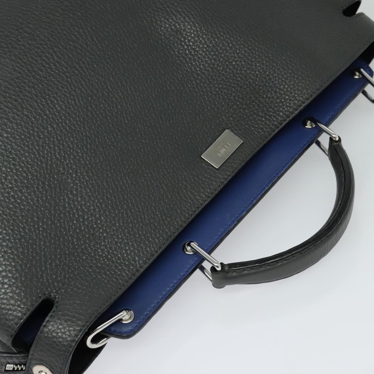 Fendi Peekaboo, Grey, Leather, handbag