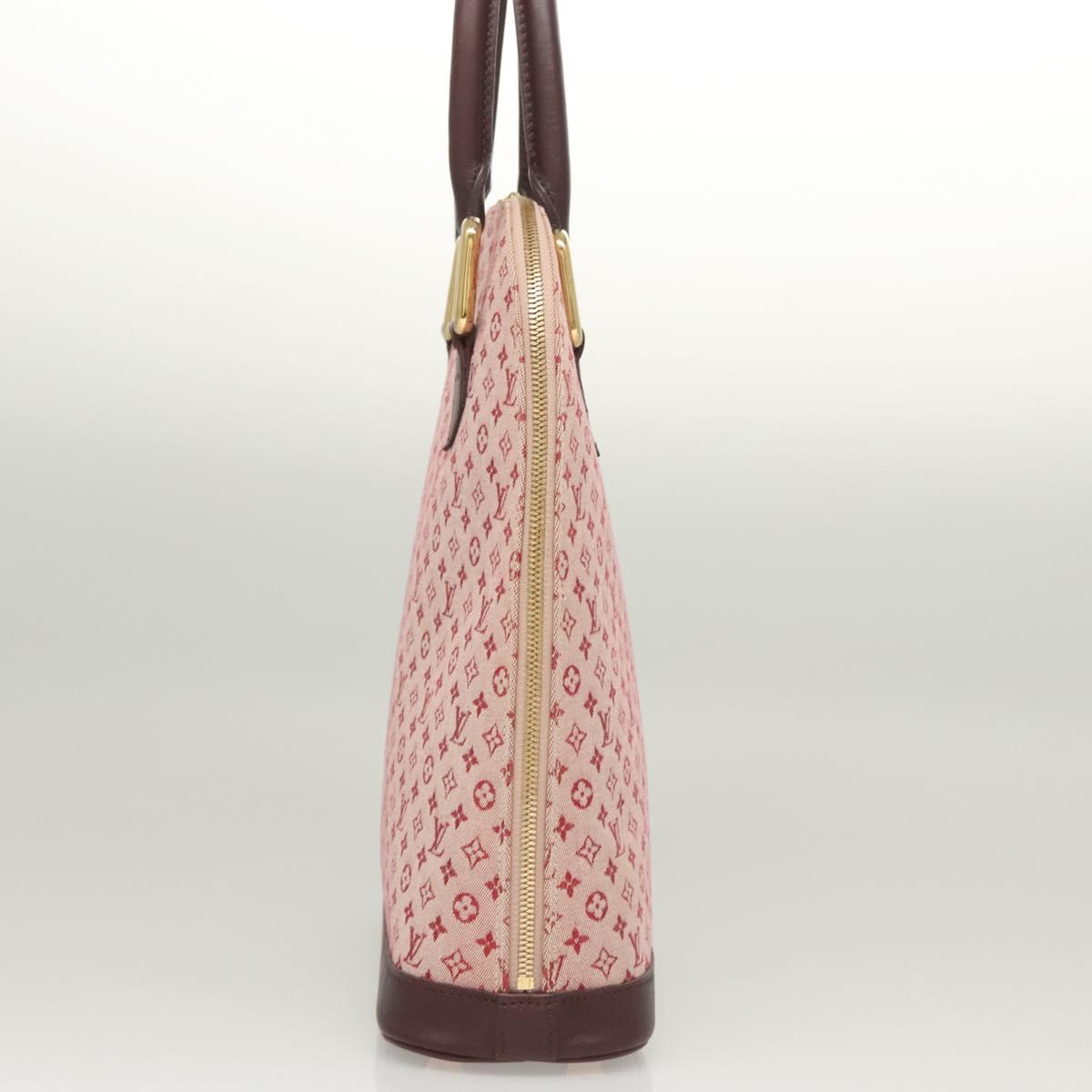 Louis Vuitton Alma Mini, Red, Canvas, handbag