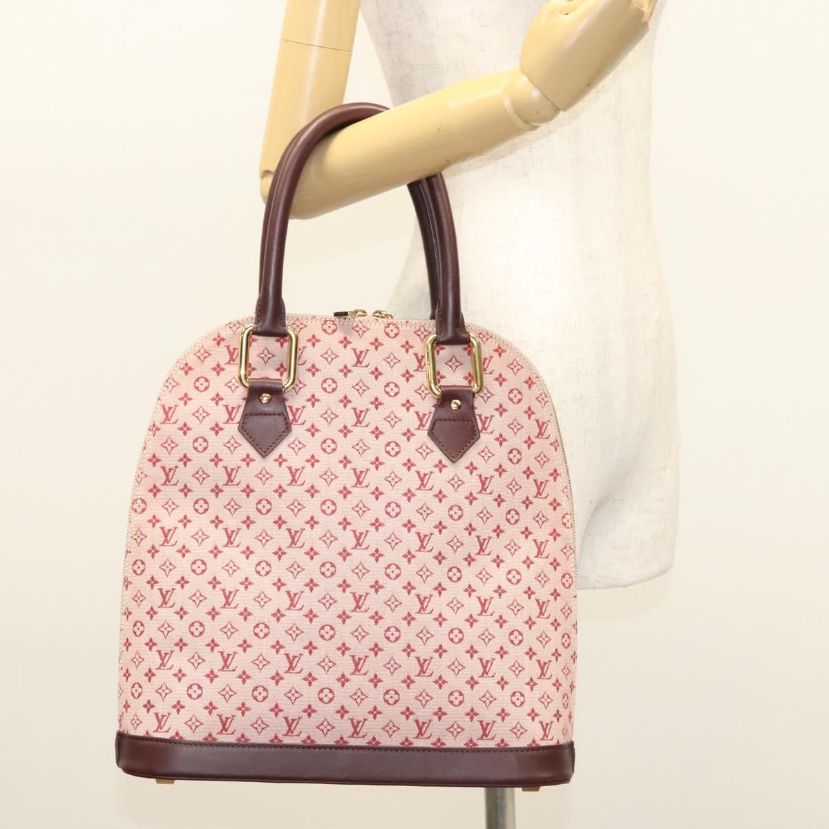 Louis Vuitton Alma Mini, Red, Canvas, handbag