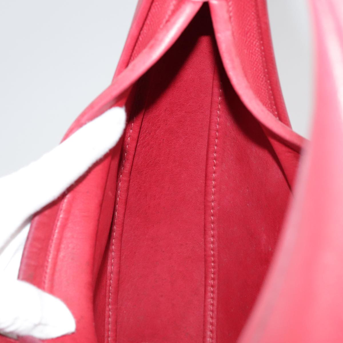 Hermès, Red, Leather, shoulder