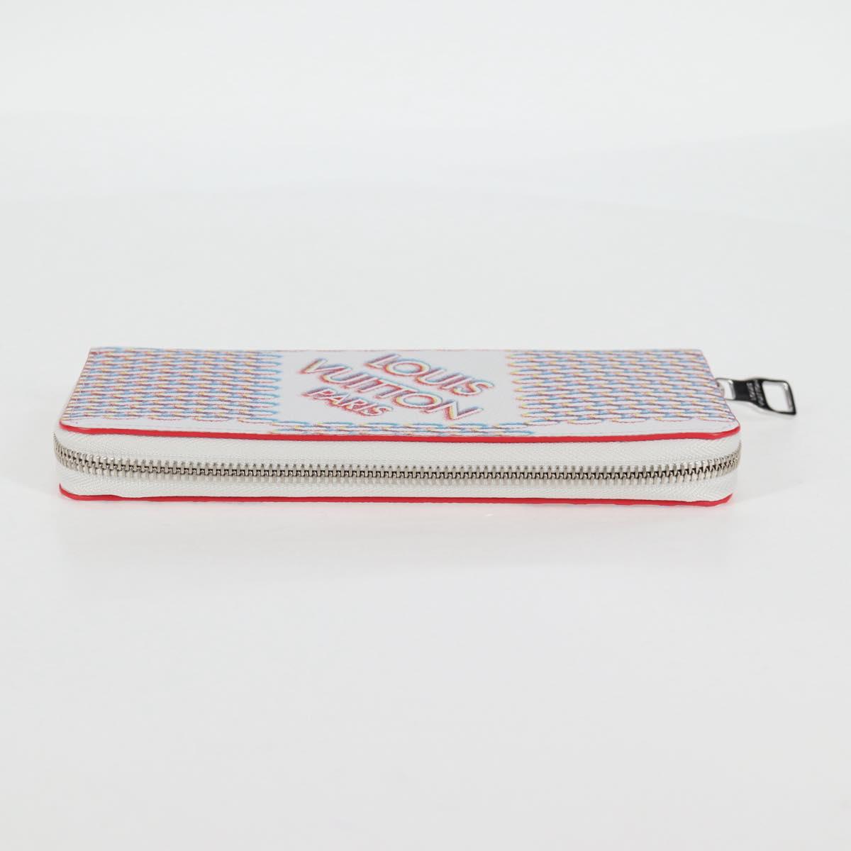Louis Vuitton Zippy Wallet Vertical, White, Leather, wallet