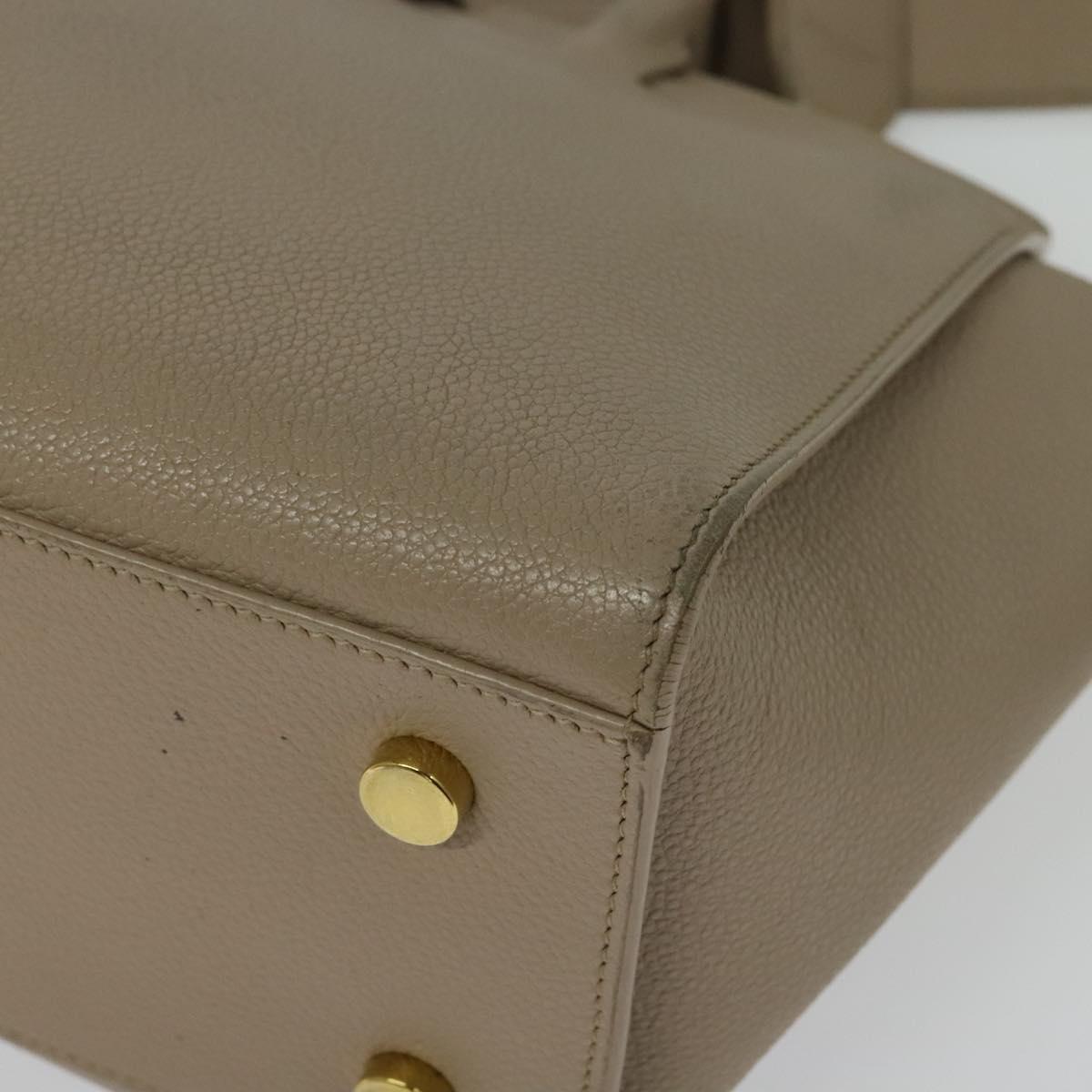 Yves Saint Laurent Downtown, Beige, Leather, handbag