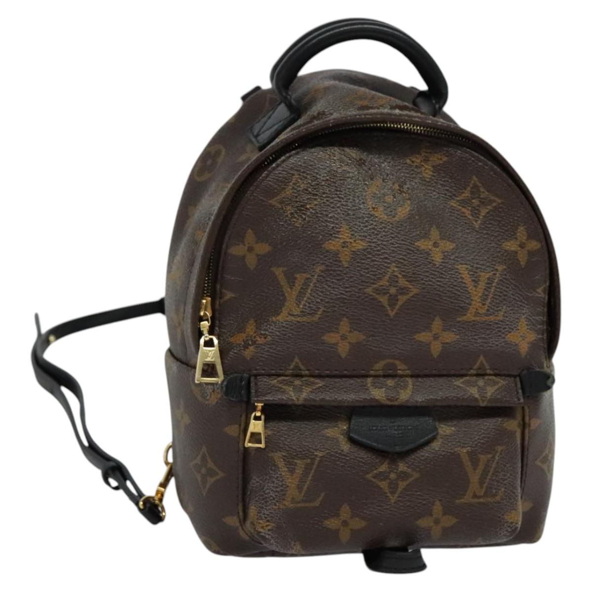 Louis Vuitton Palm Springs mini, Brown, Canvas, backpack