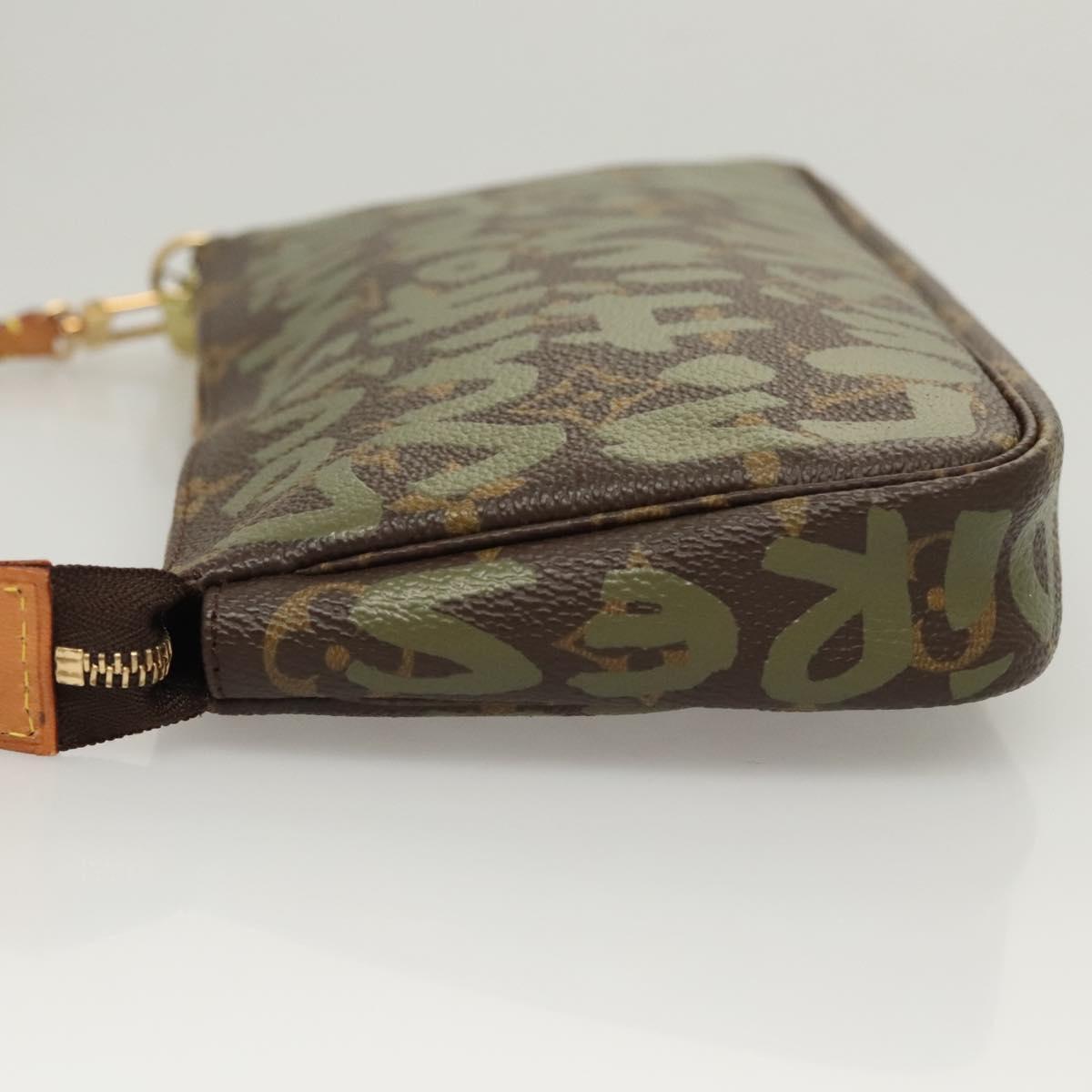 Louis Vuitton Pochette Accessoire, Khaki, Canvas, clutch