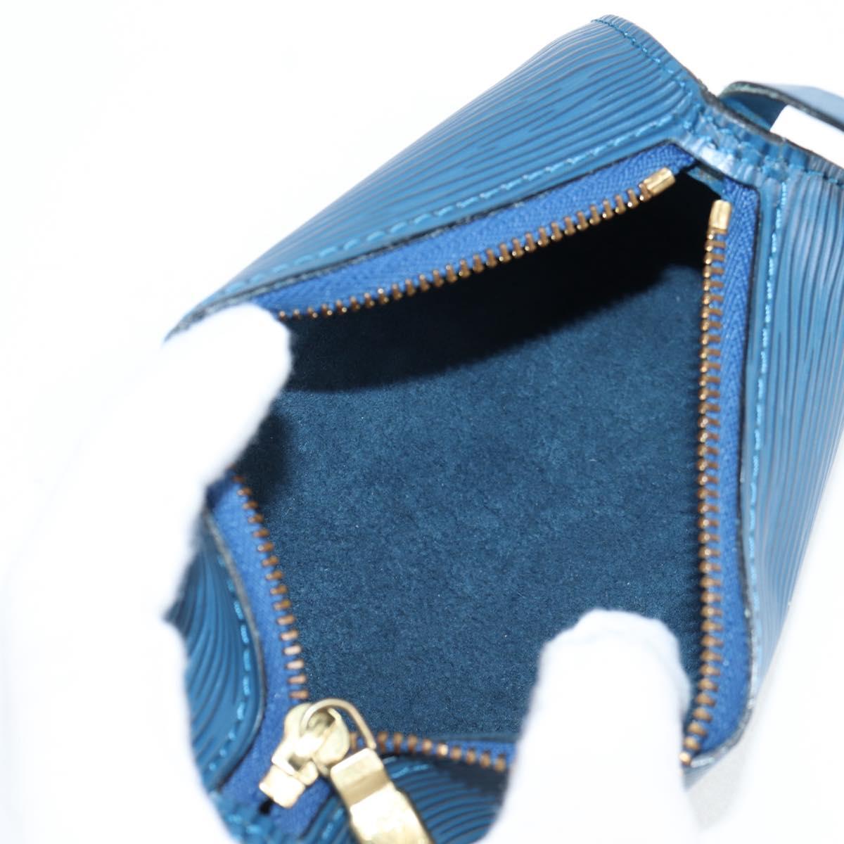 Louis Vuitton Soufflot, Blue, Leather, handbag