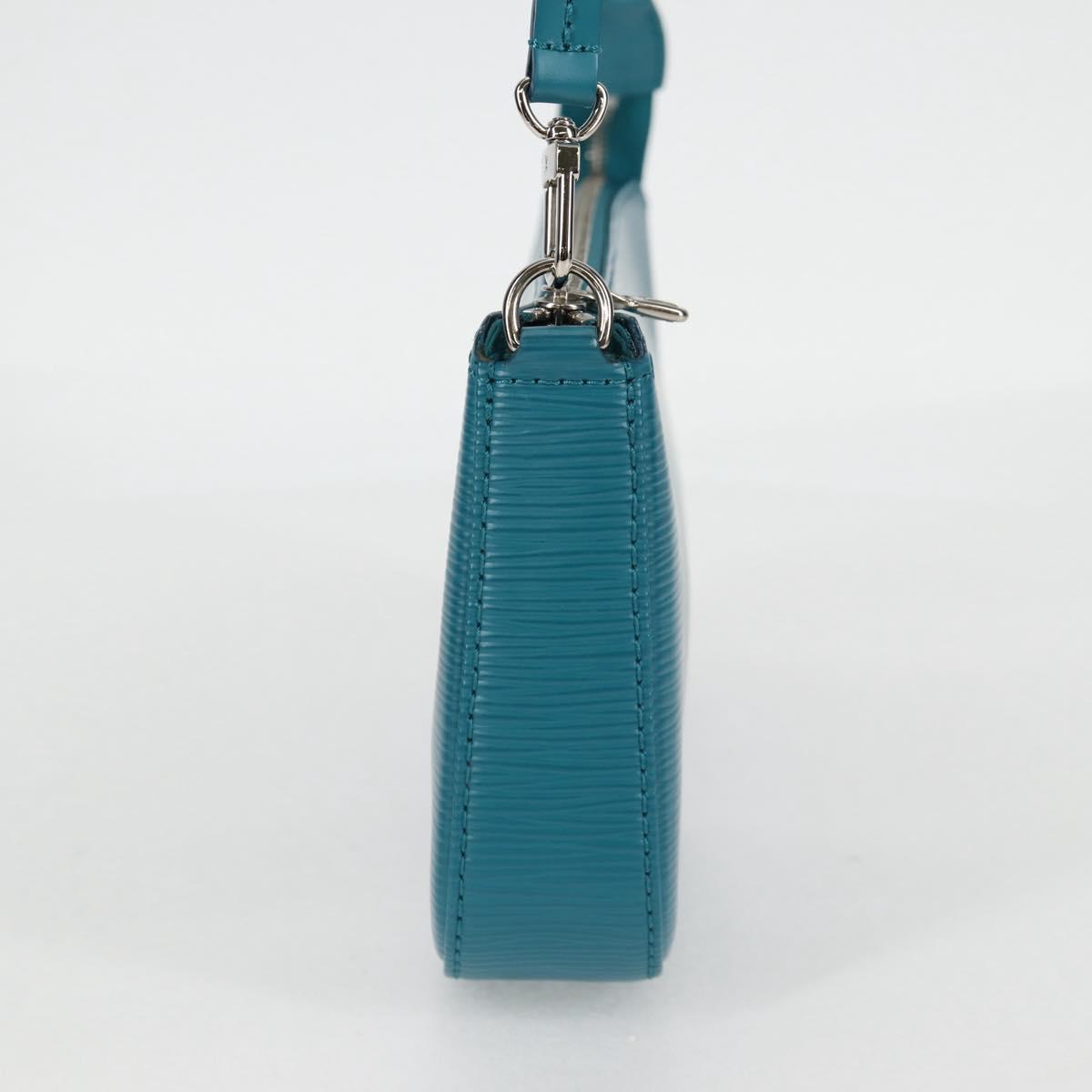 Louis Vuitton Pochette Accessoire, Blue, Leather, clutch