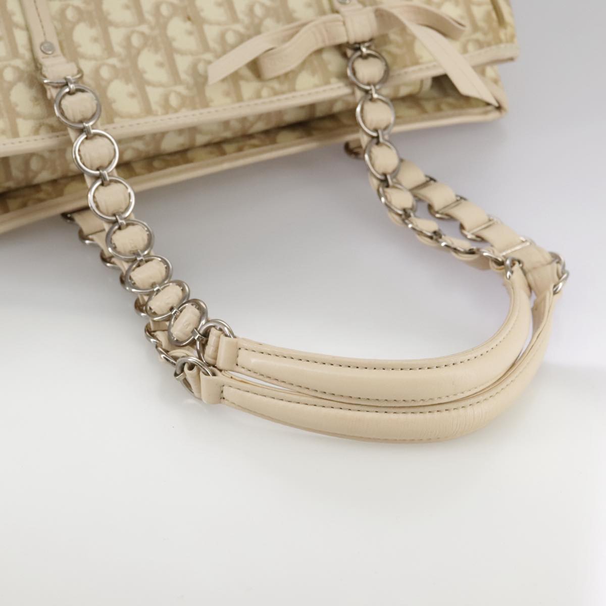 Dior Romantique, Beige, Canvas, shoulder