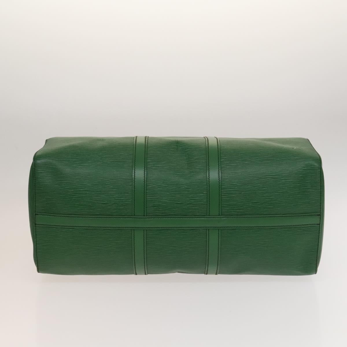 Louis Vuitton Keepall 50, Green, Leather, travel