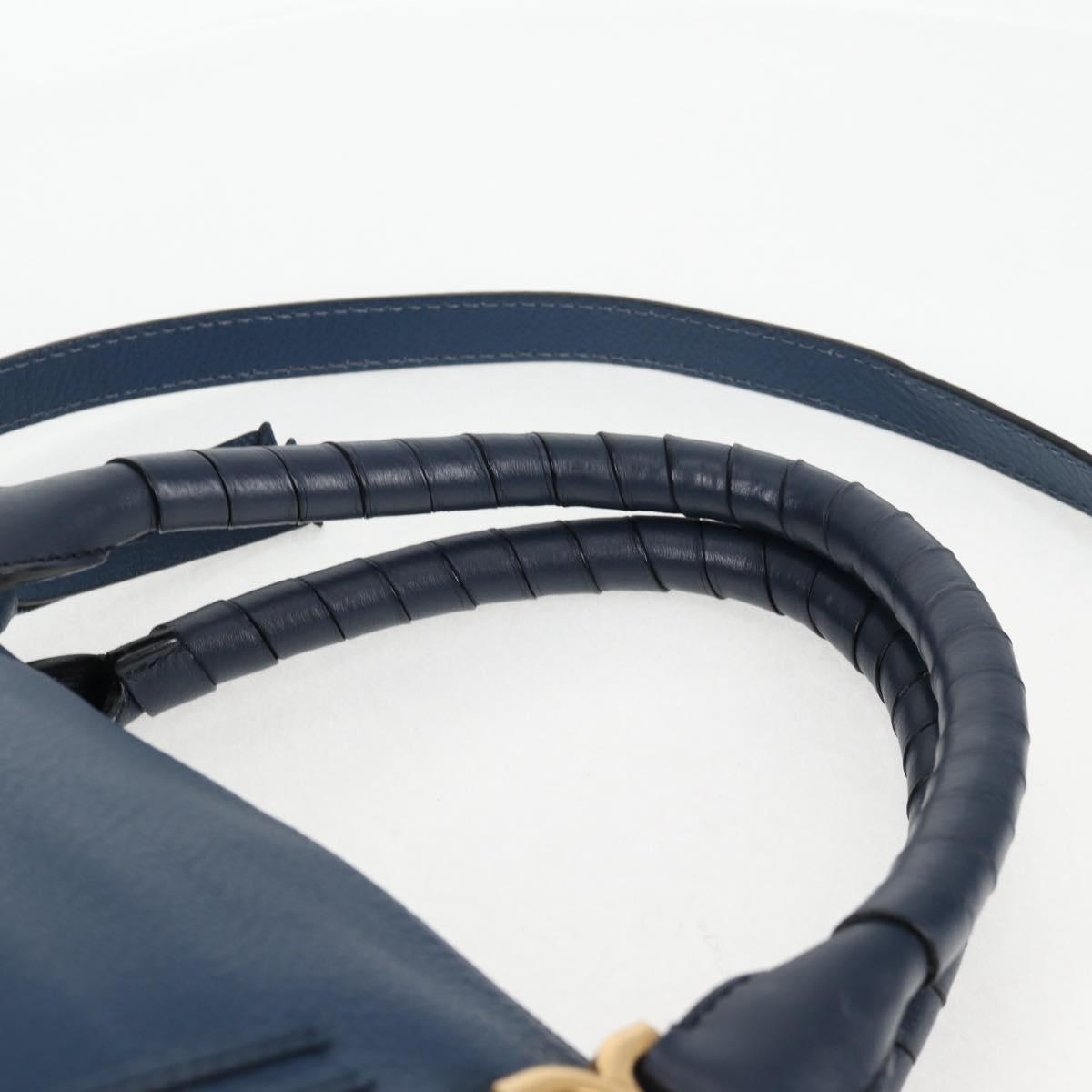 Chloé Marcie, Navy, Leather, handbag