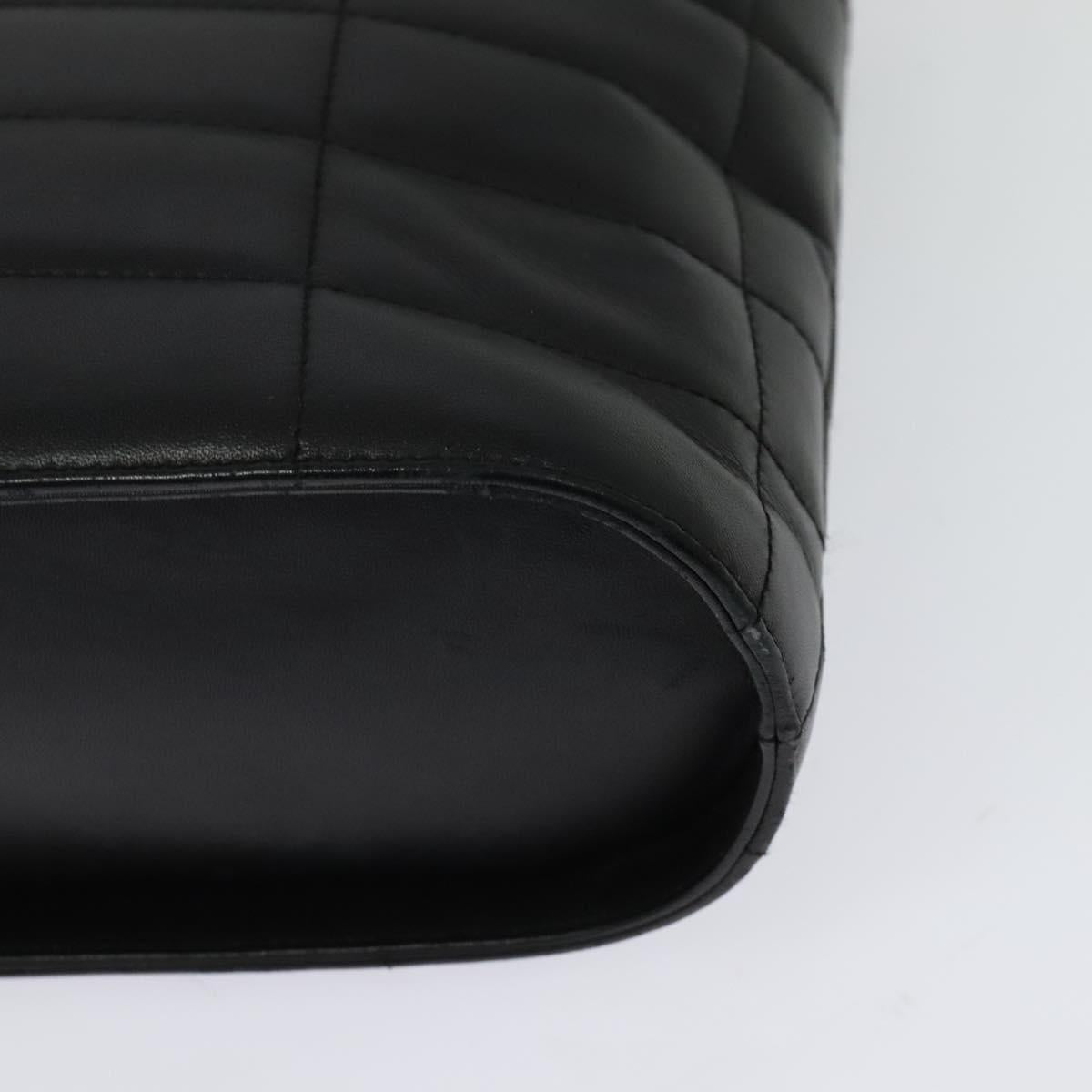 Chanel Chocolate bar, Black, Leather, handbag