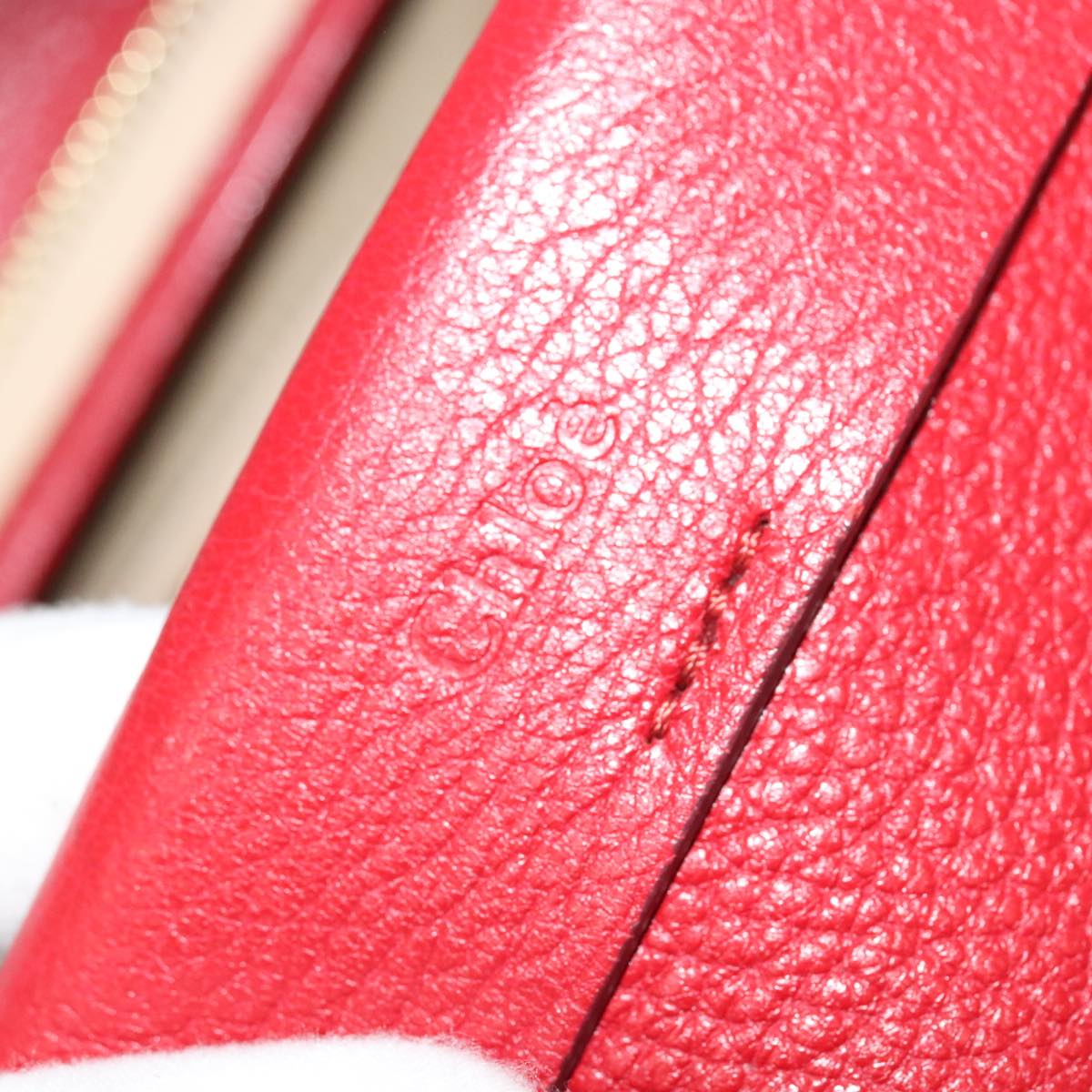 Chloé Everston, Red, Leather, handbag