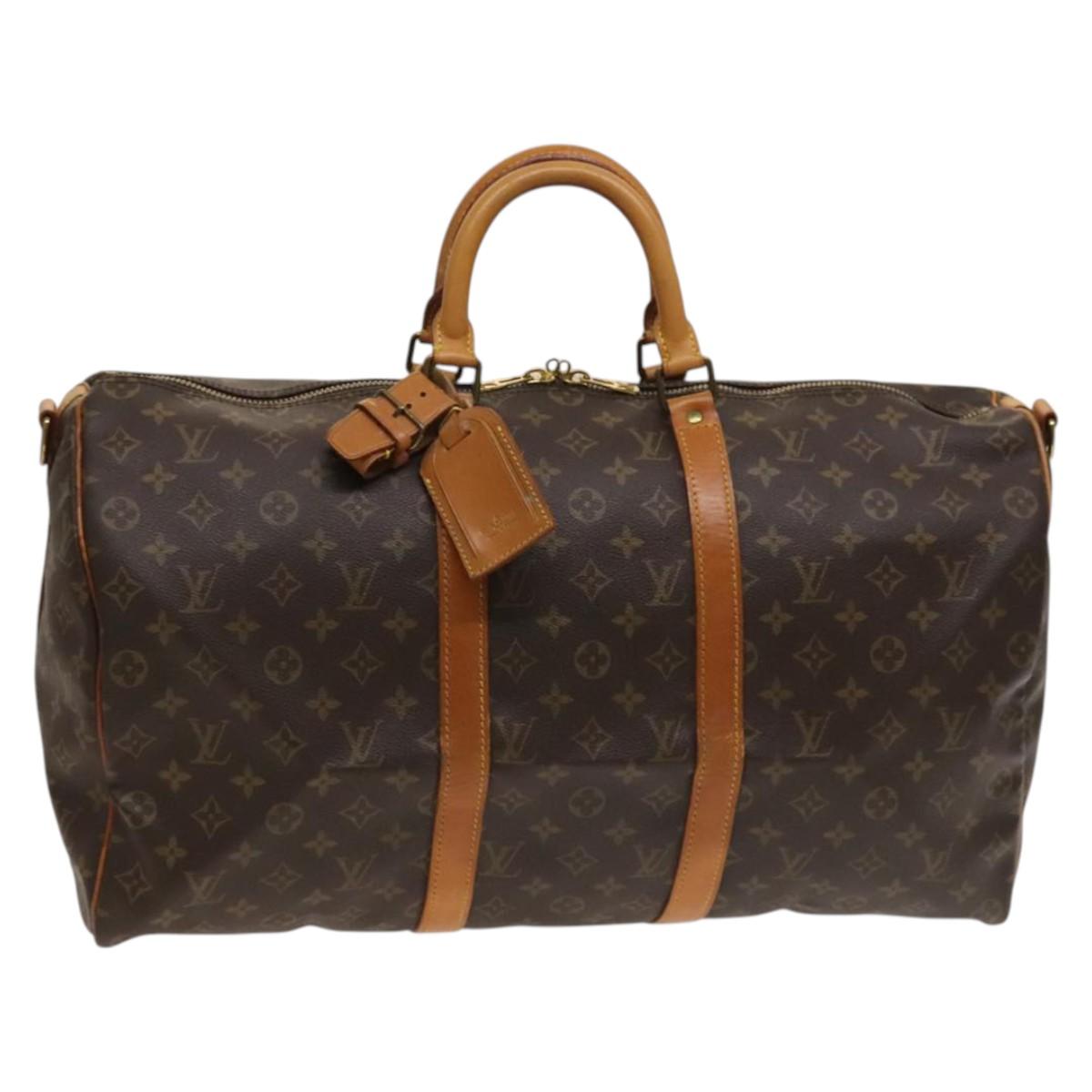 Louis Vuitton Keepall 50, Brown, Canvas, travel