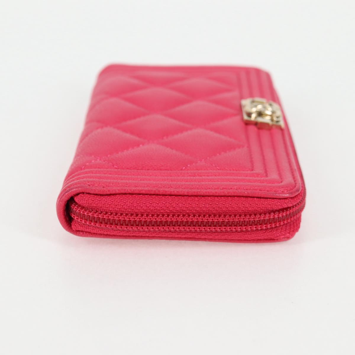 Chanel Boy, Pink, Leather, wallet