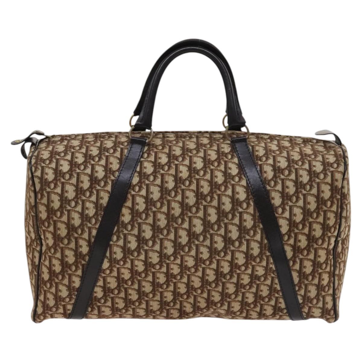 Dior Boston, Brown, Canvas, travel