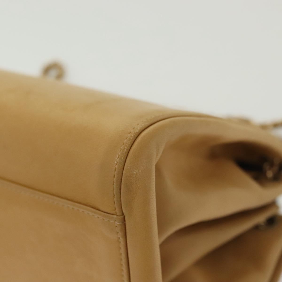 Chanel Chocolate Bar Shoulder Bag, Beige, Leather, shoulder