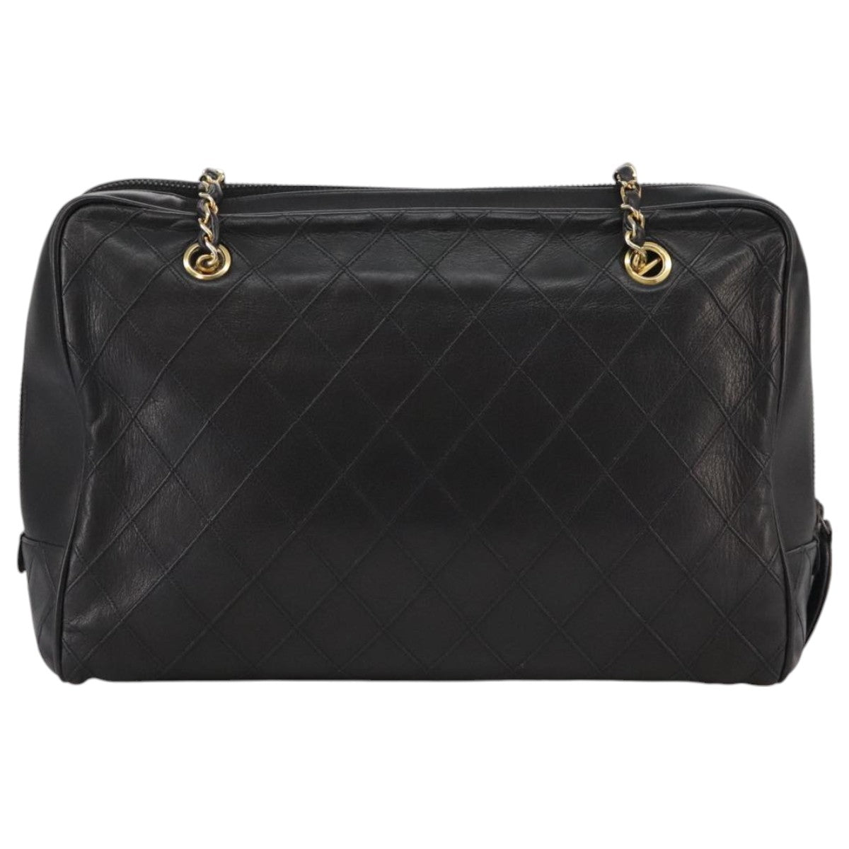 Chanel Camera, Black, Leather, shoulder