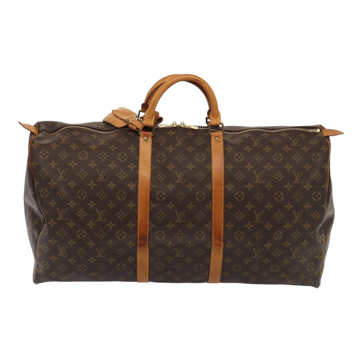 Louis Vuitton Keepall 60, Brown, Canvas, travel