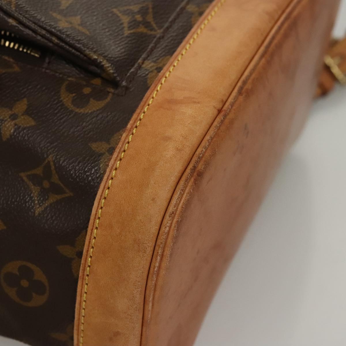 Louis Vuitton Montsouris MM, Brown, Canvas, backpack
