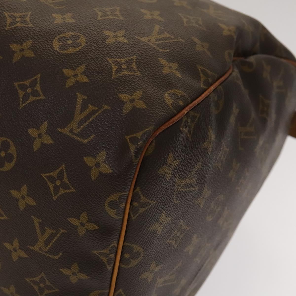 Louis Vuitton Keepall 55, Brown, "CANVAS, LEATHER", travel