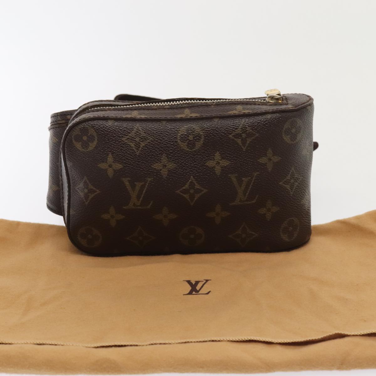 Louis Vuitton Geronimos, Brown, Canvas, clutch