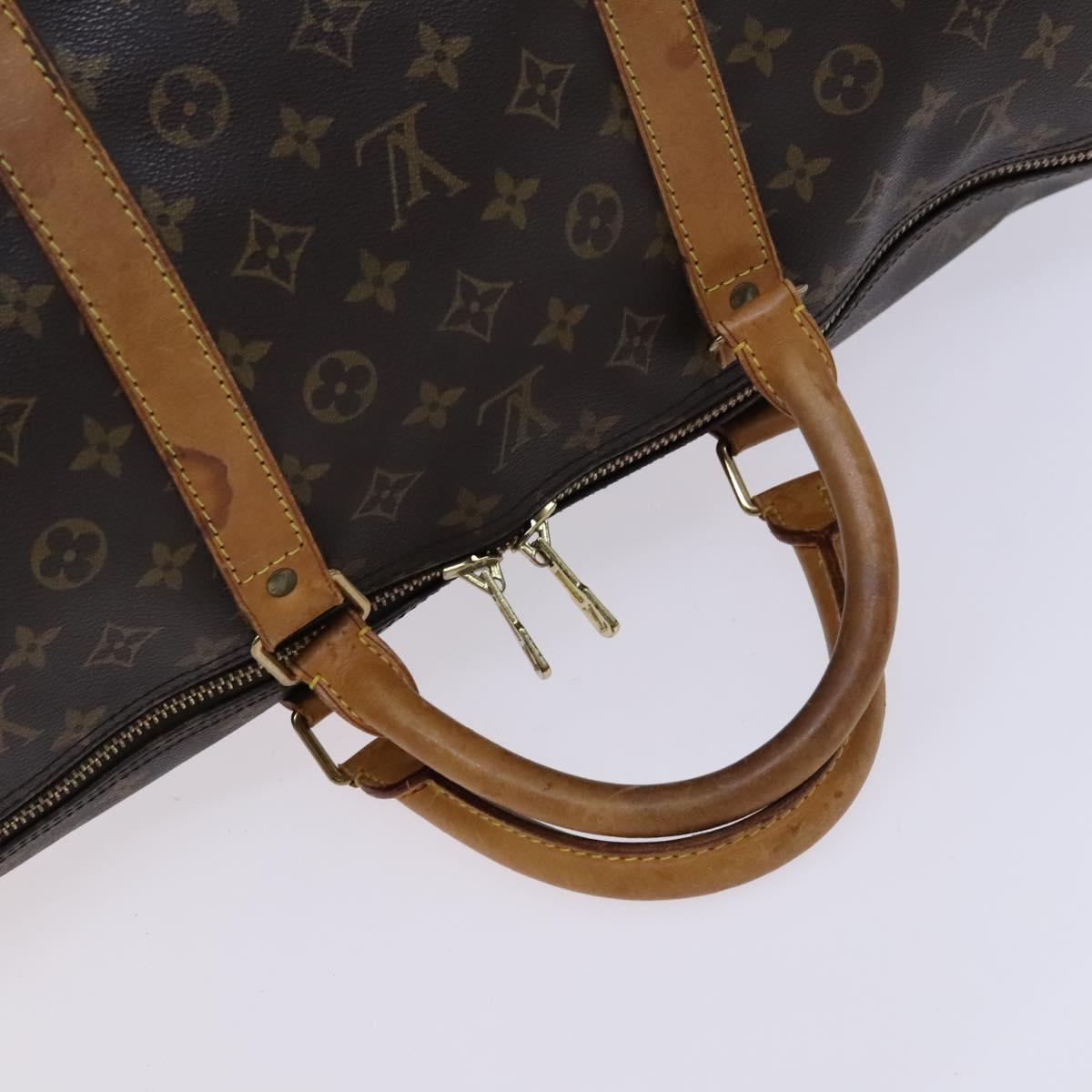 Louis Vuitton Keepall Bandoulière 60, Brown, Canvas, travel