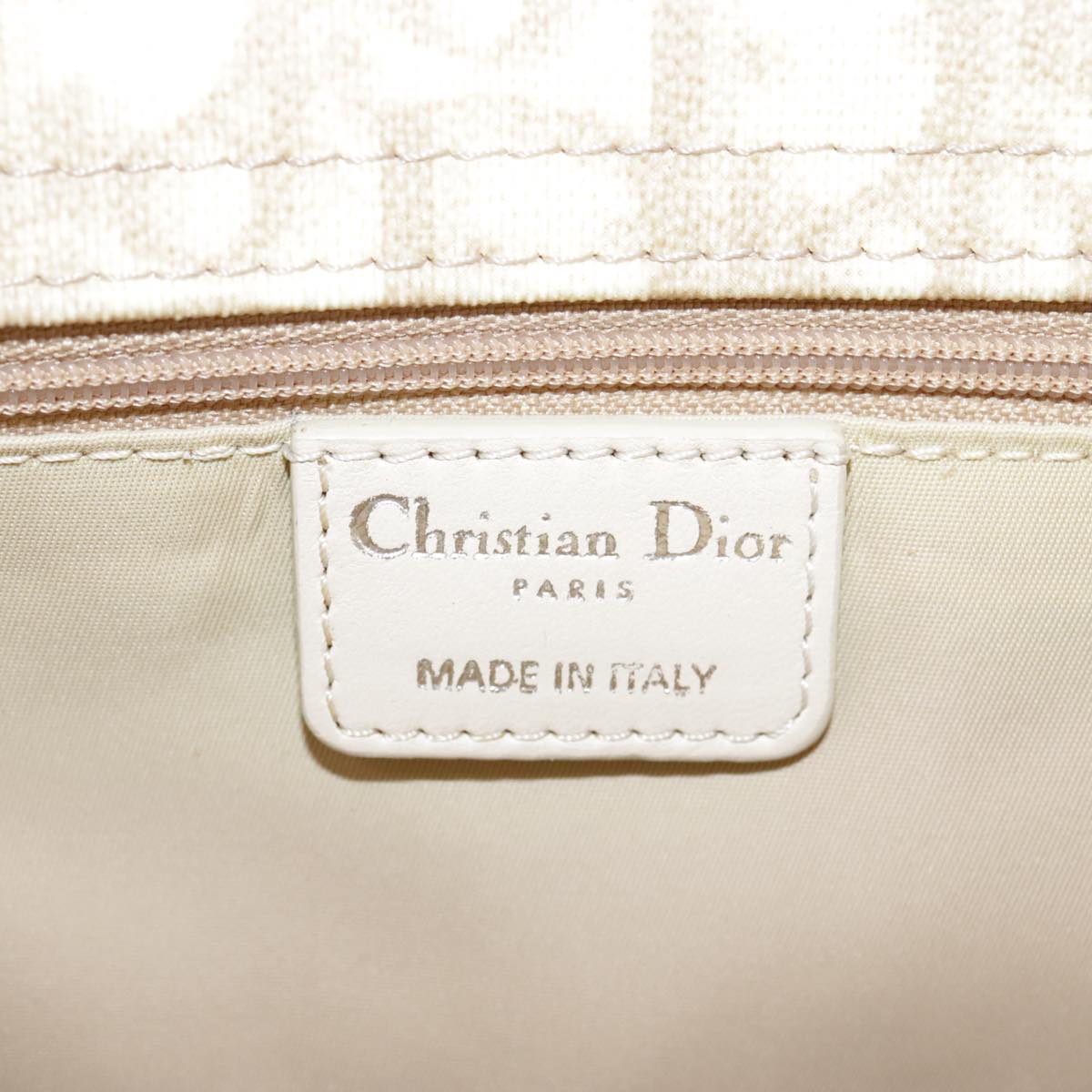 Dior Romantique, Beige, Canvas, shoulder