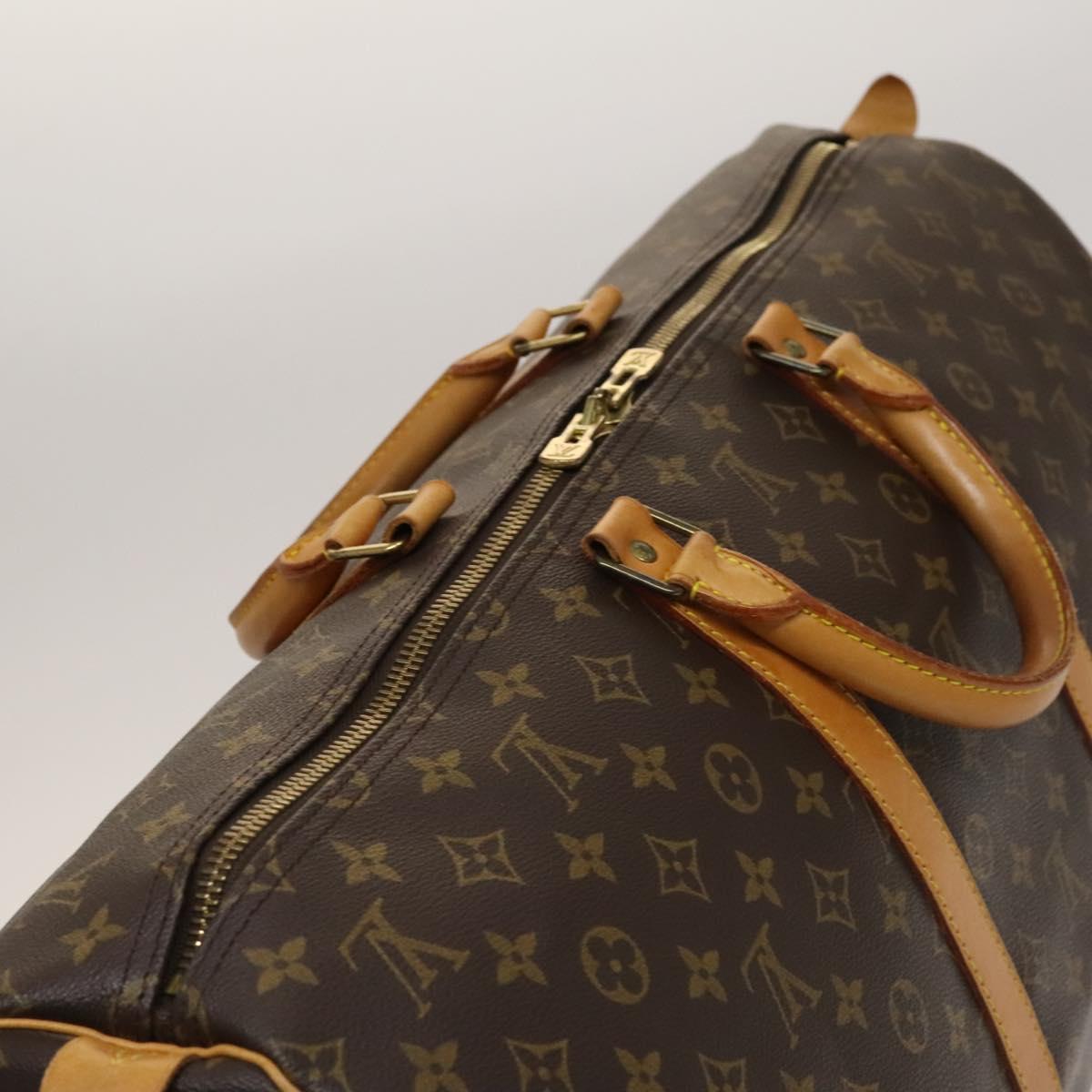 Louis Vuitton Keepall 55, Brown, Canvas, travel