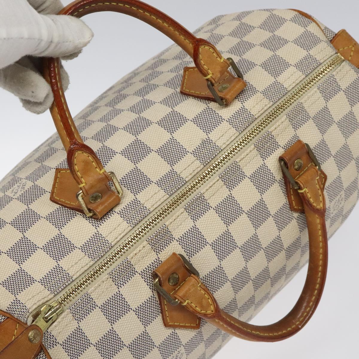 Louis Vuitton Speedy 30, White, Canvas, handbag