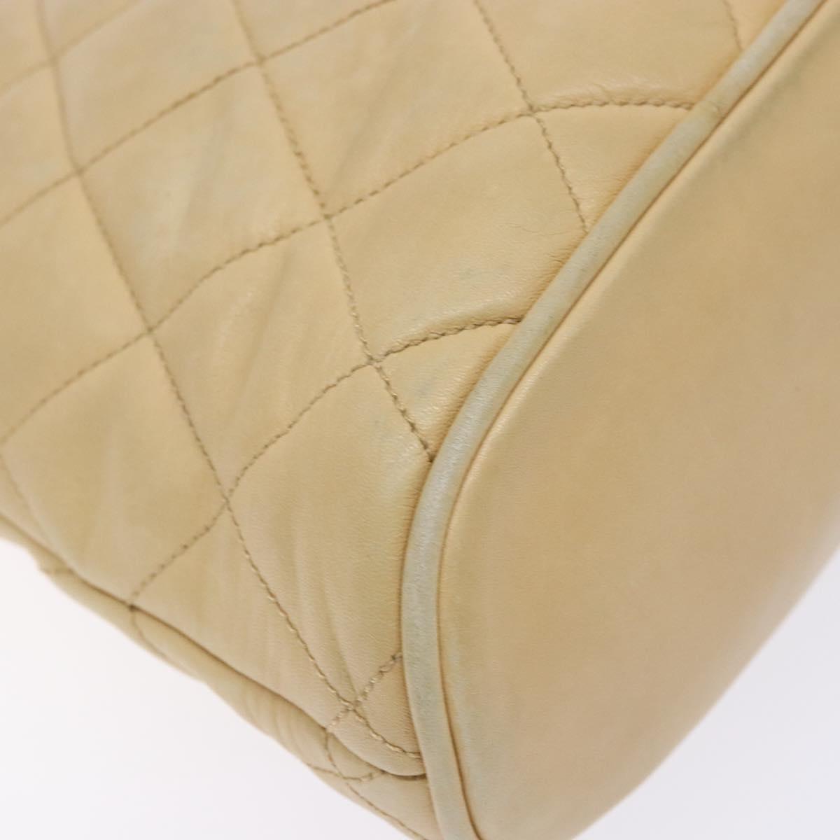 Chanel Quilted, Beige, Leather, shoulder