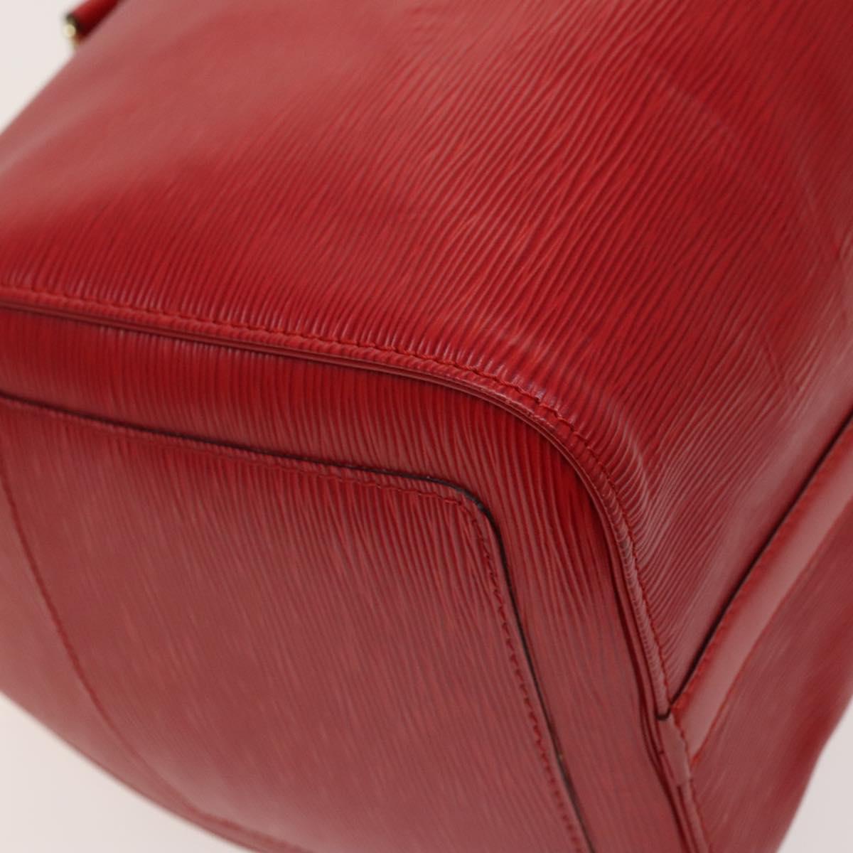 Louis Vuitton Keepall 45, Red, Leather, travel