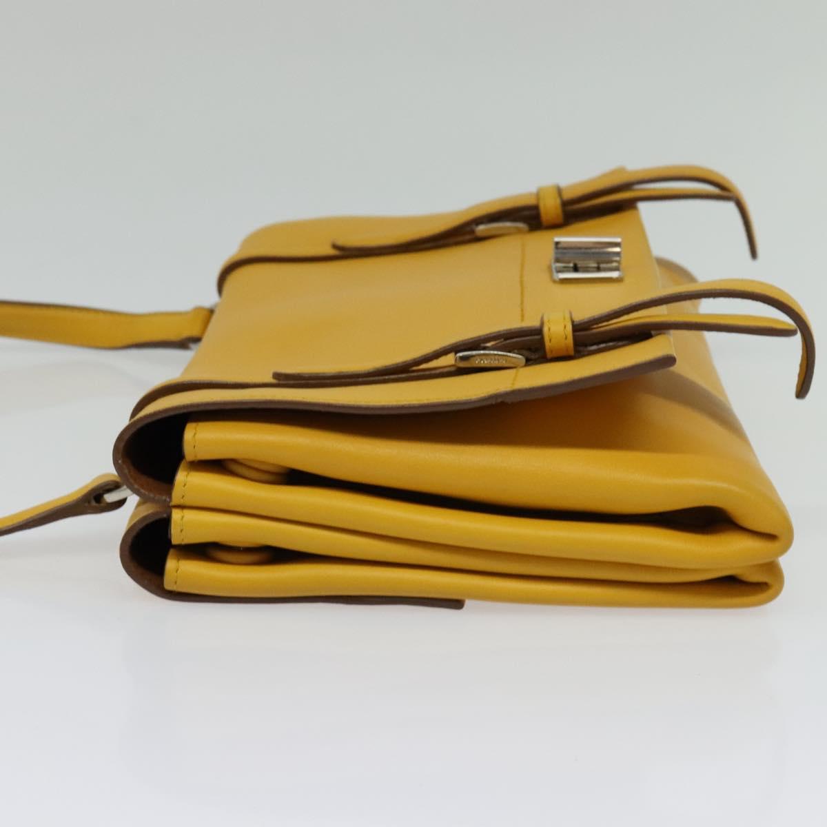 Prada, Yellow, Leather, shoulder