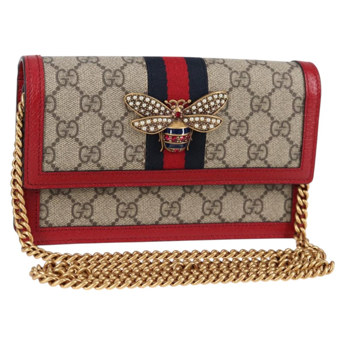 Gucci Queen Margaret, Beige, Canvas, shoulder