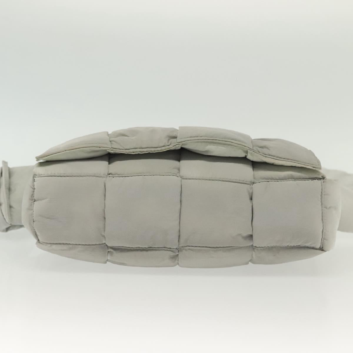 Bottega Veneta Cassette, GRAY, NYLON, shoulder