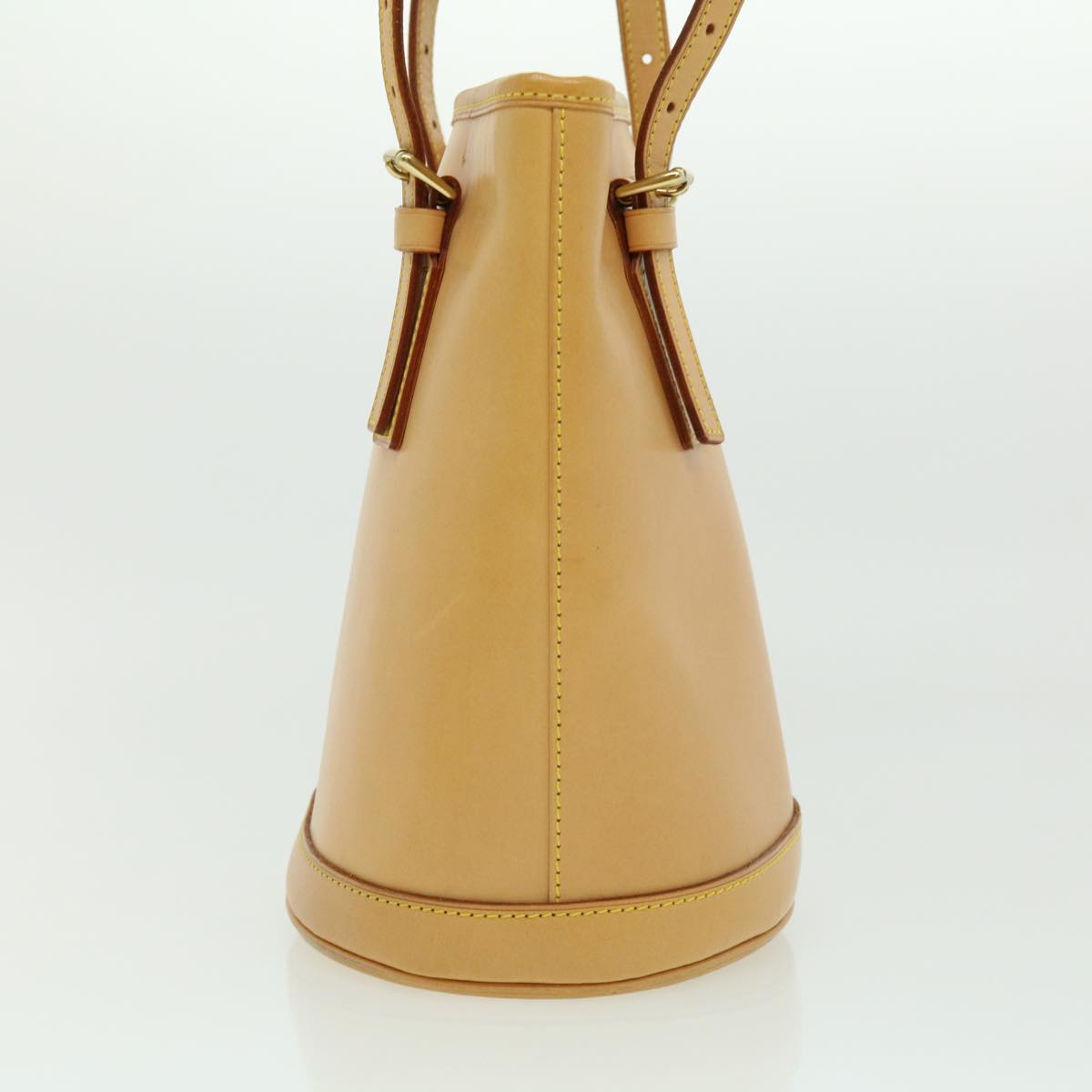 Louis Vuitton Bucket PM, Beige, Leather, shoulder
