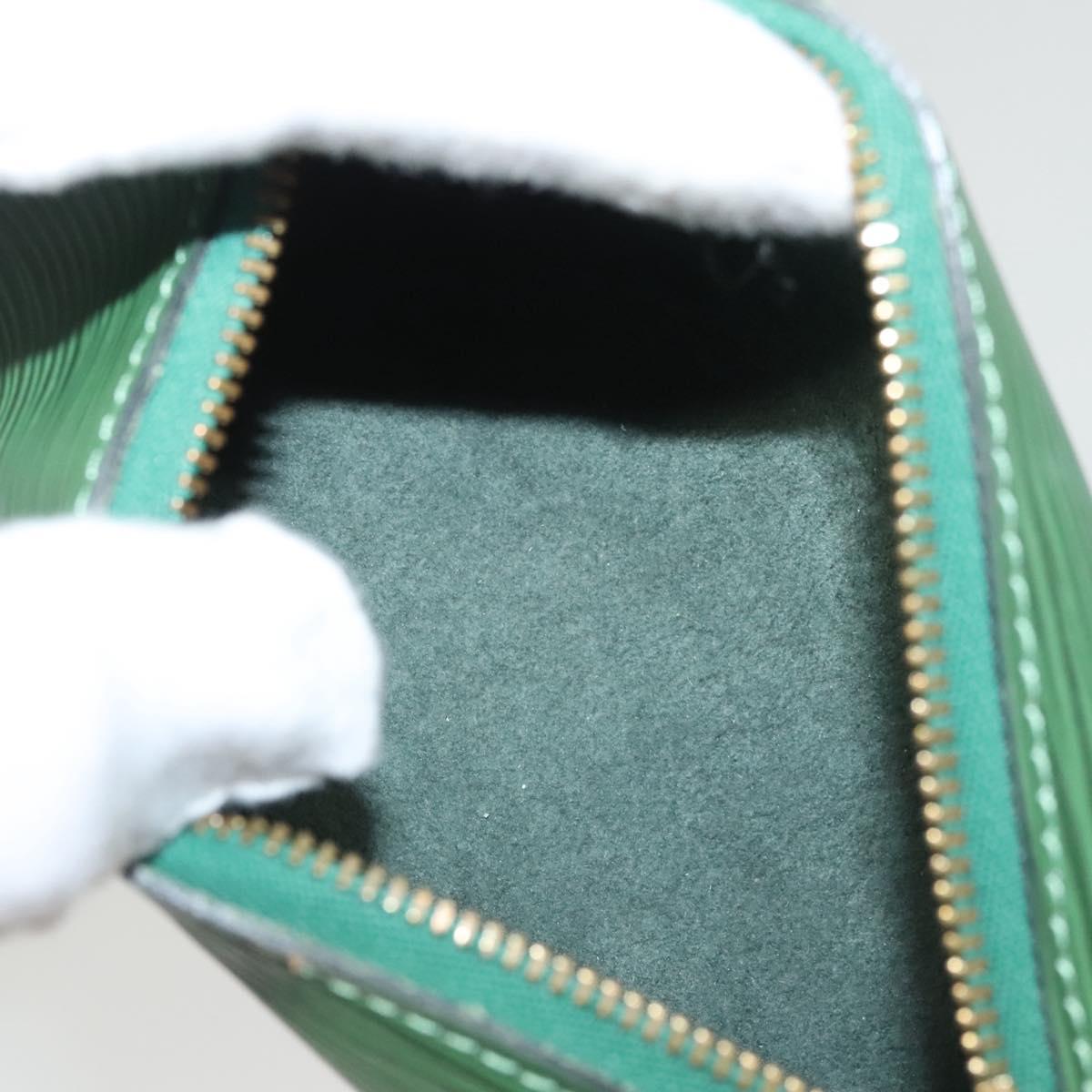 Louis Vuitton Soufflot, Green, Leather, handbag