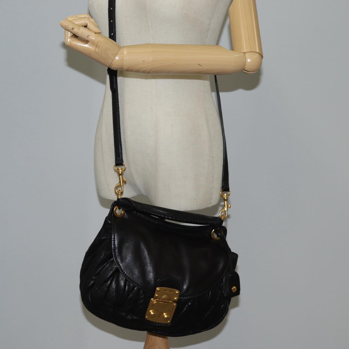 Miu Miu Coffer, Black, Leather, handbag