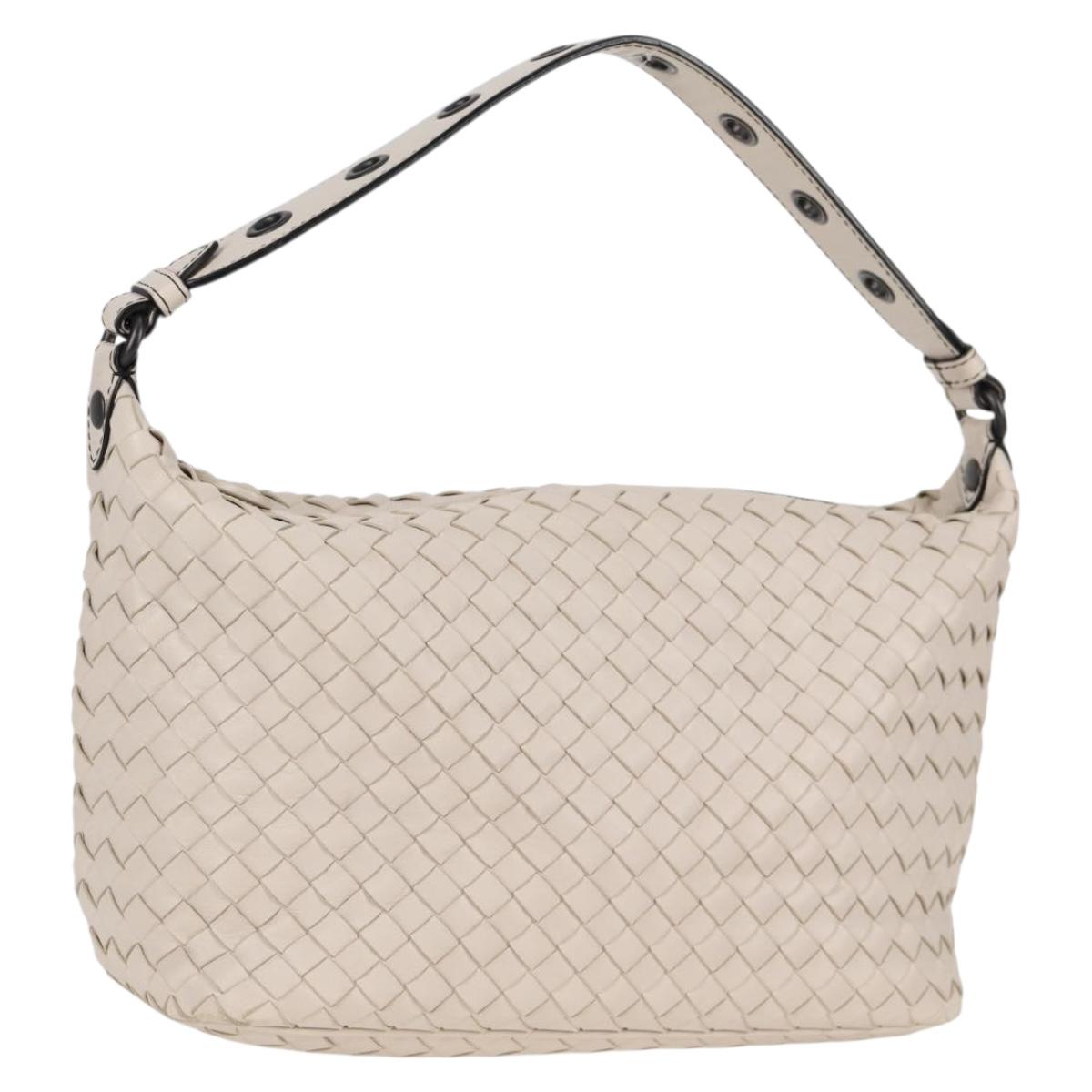 Bottega Veneta Intrecciato, White, Leather, handbag