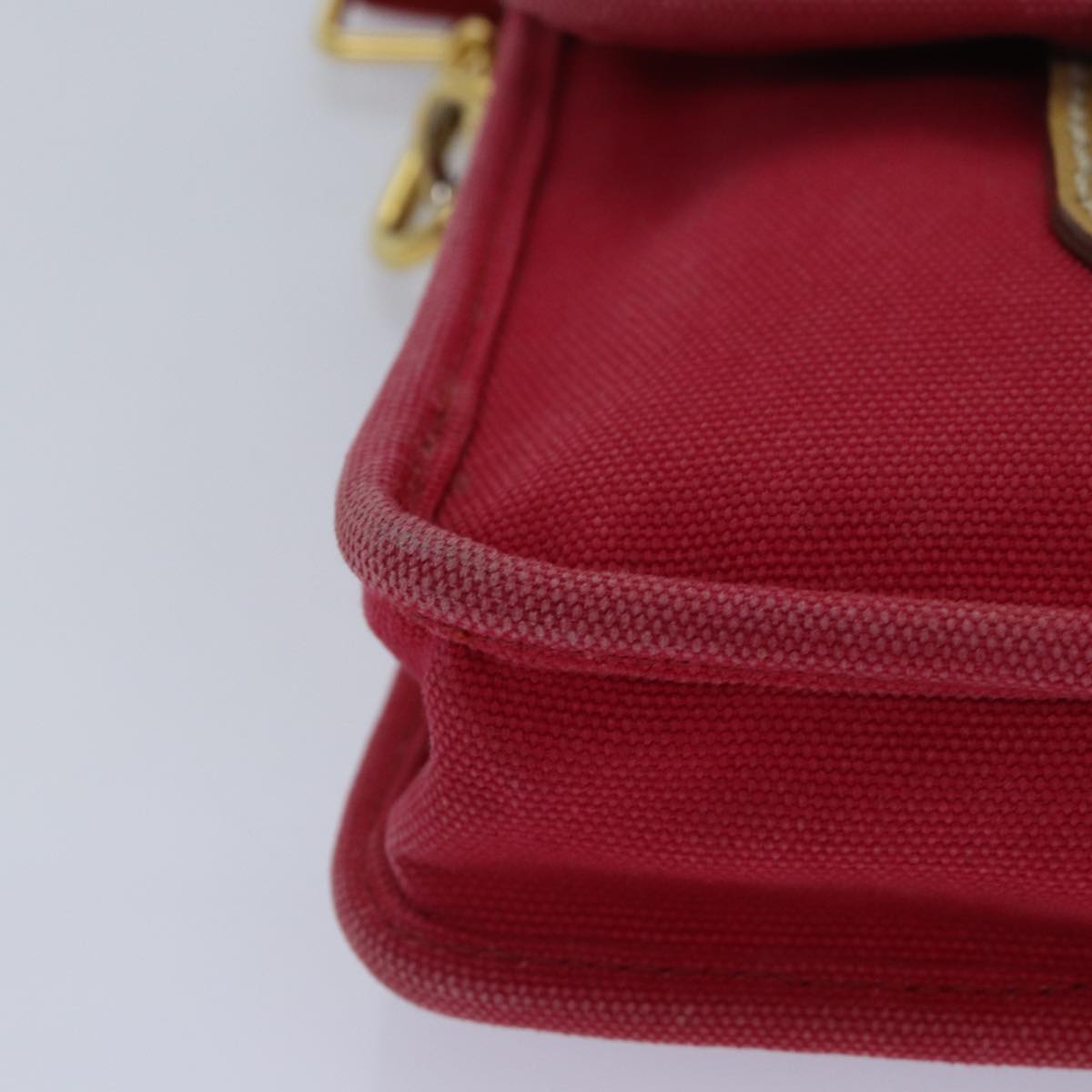 Prada, Red, Canvas, shoulder