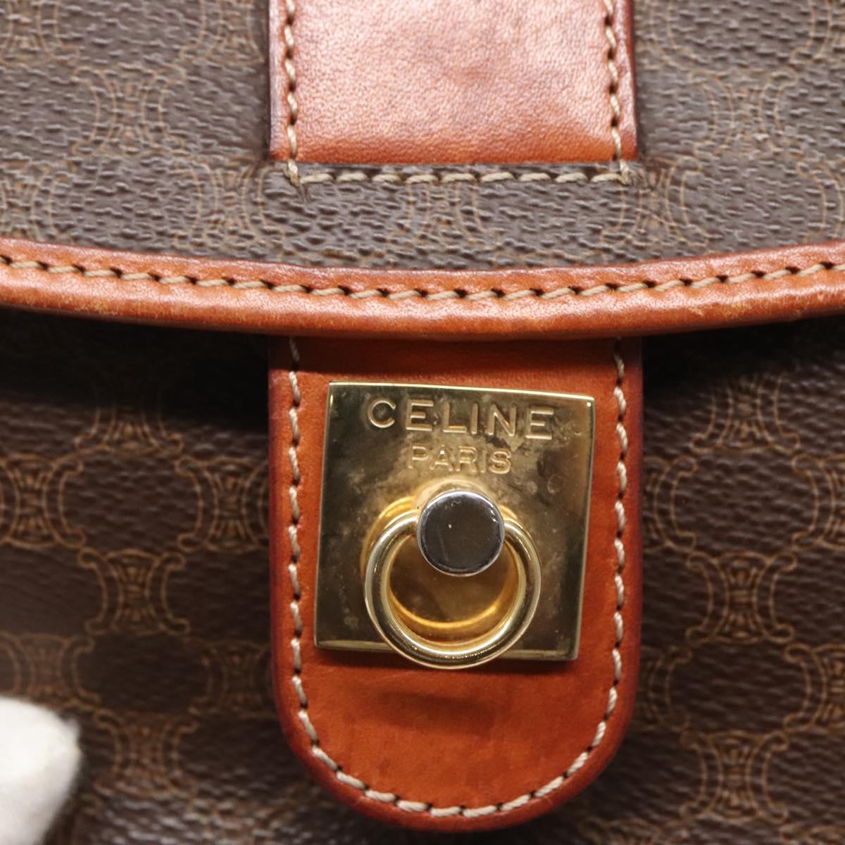 Céline Macadam, Brown, Canvas, shoulder