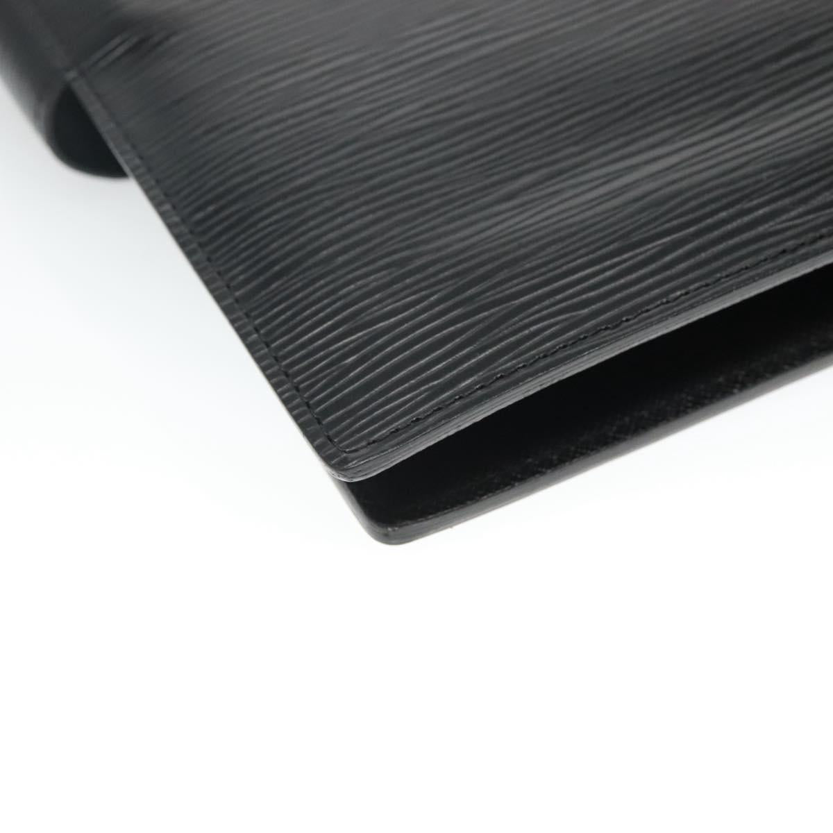 Louis Vuitton Agenda cover, Black, Leather, wallet