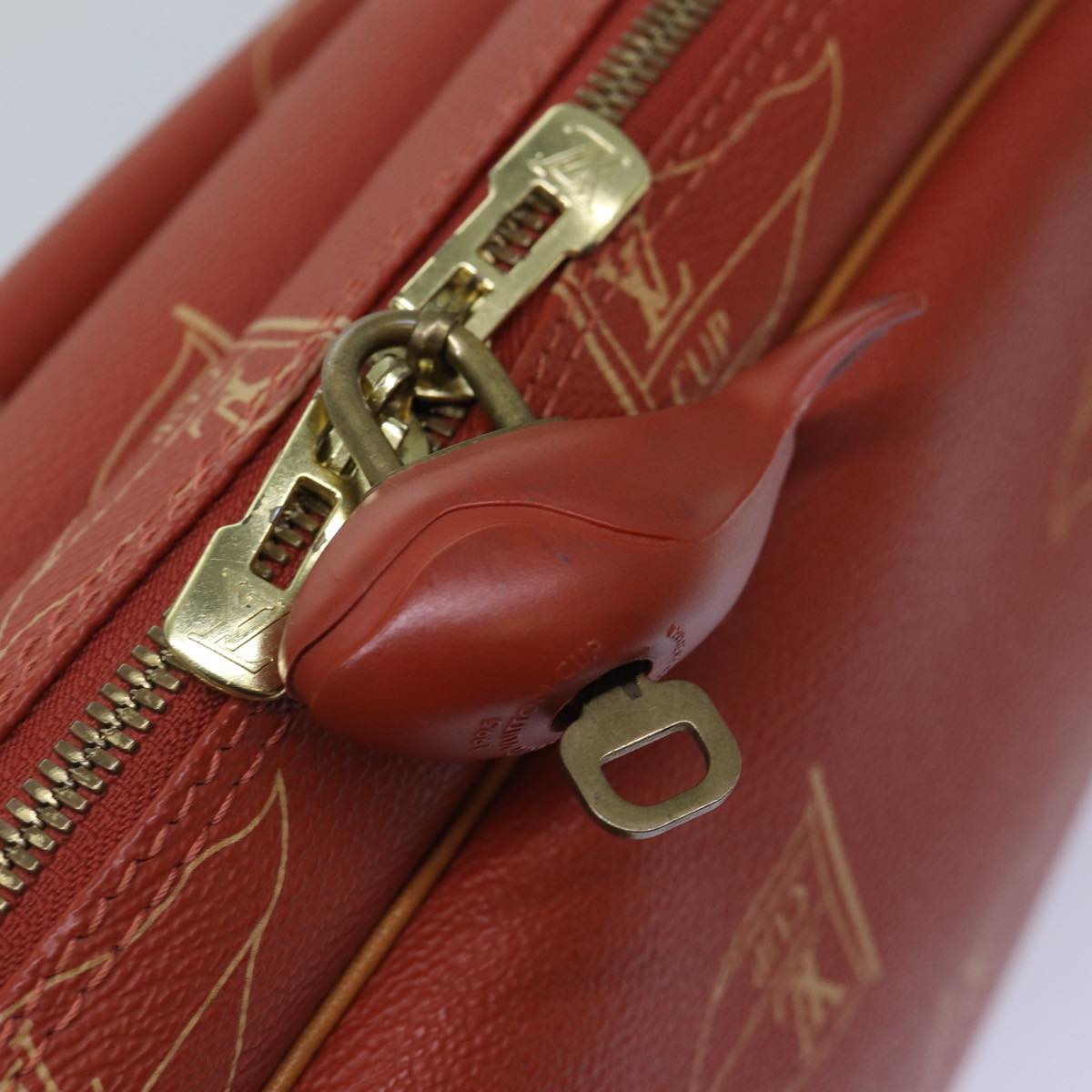Louis Vuitton America's Cup, Red, Canvas, shoulder
