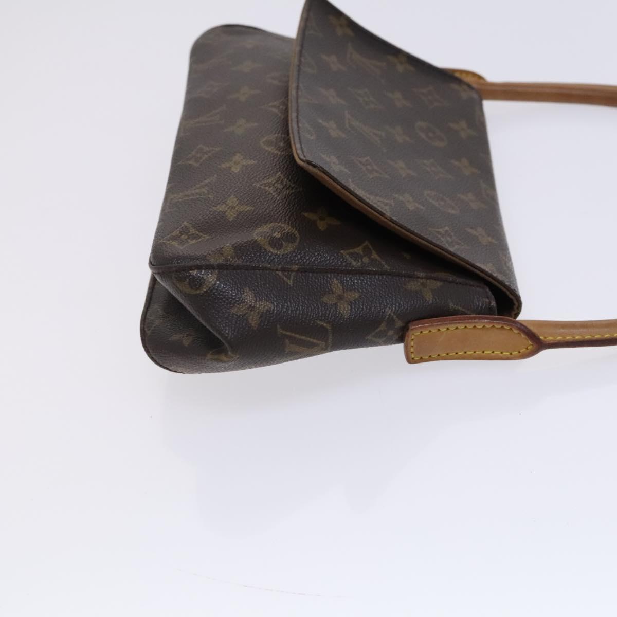 Louis Vuitton Mini looping, Brown, Canvas, shoulder