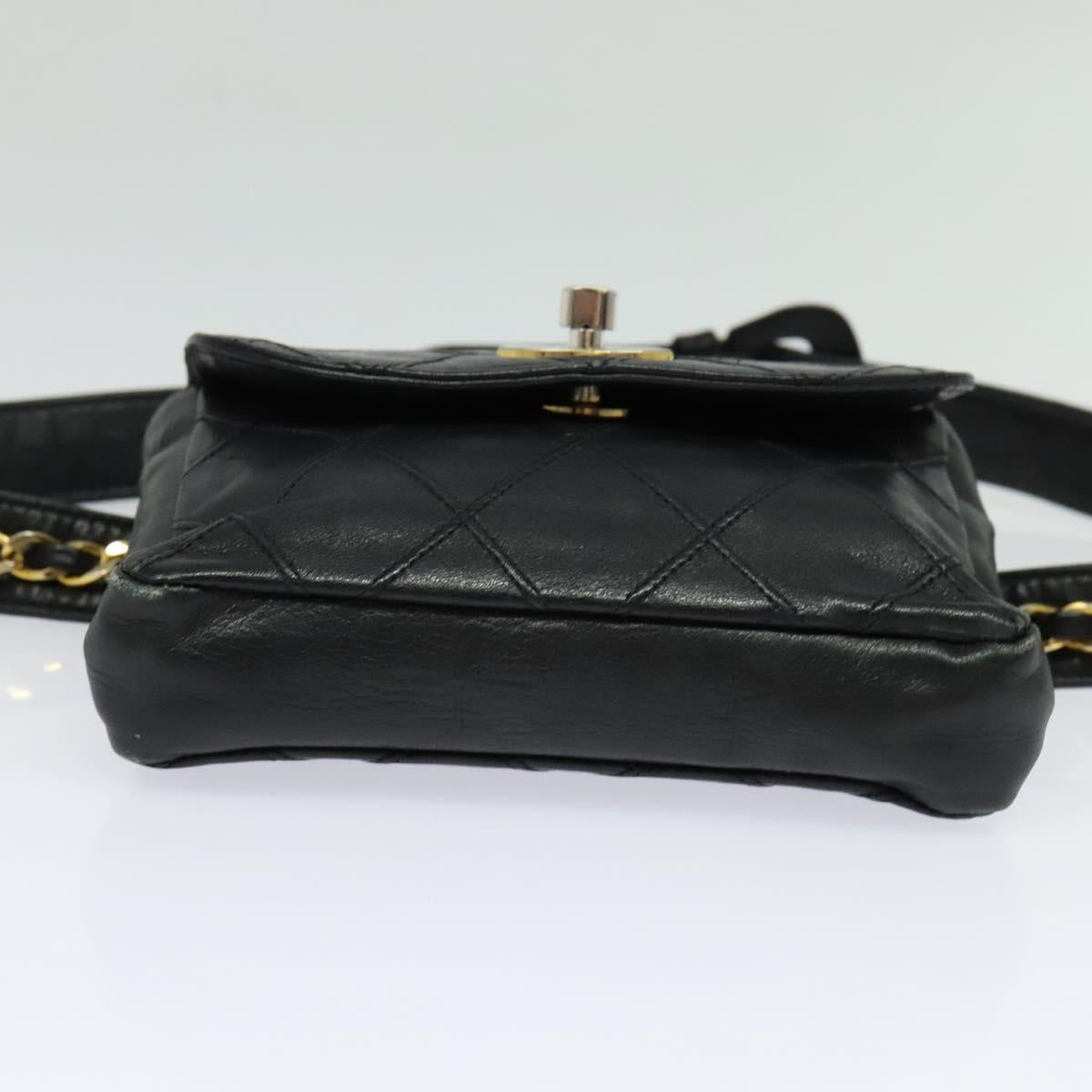 Chanel Logo CC, Black, Leather, clutch