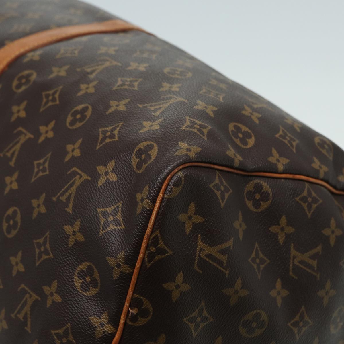 Louis Vuitton Keepall 60, Brown, Canvas, travel