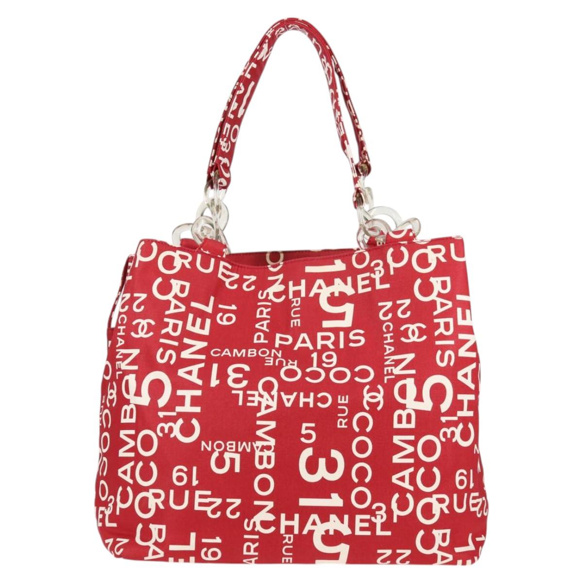 Chanel By sea, Red, Canvas, tote