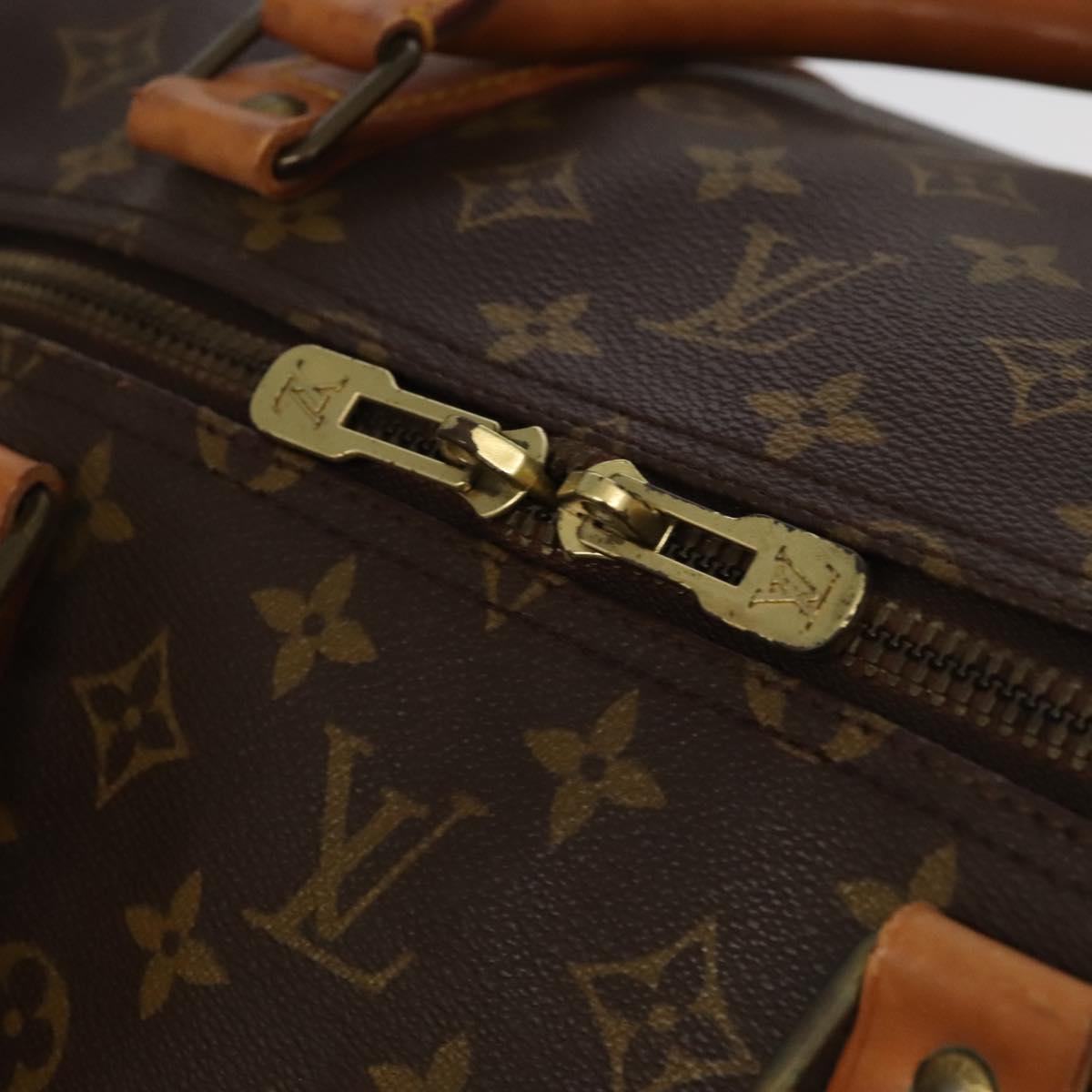 Louis Vuitton Keepall 60, Brown, Canvas, travel
