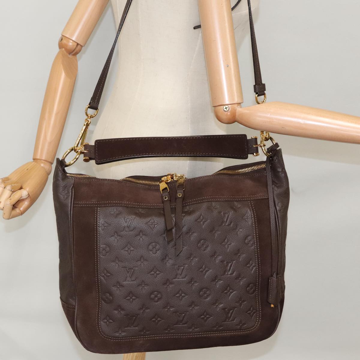 Louis Vuitton Audacieuse, Brown, Leather, handbag