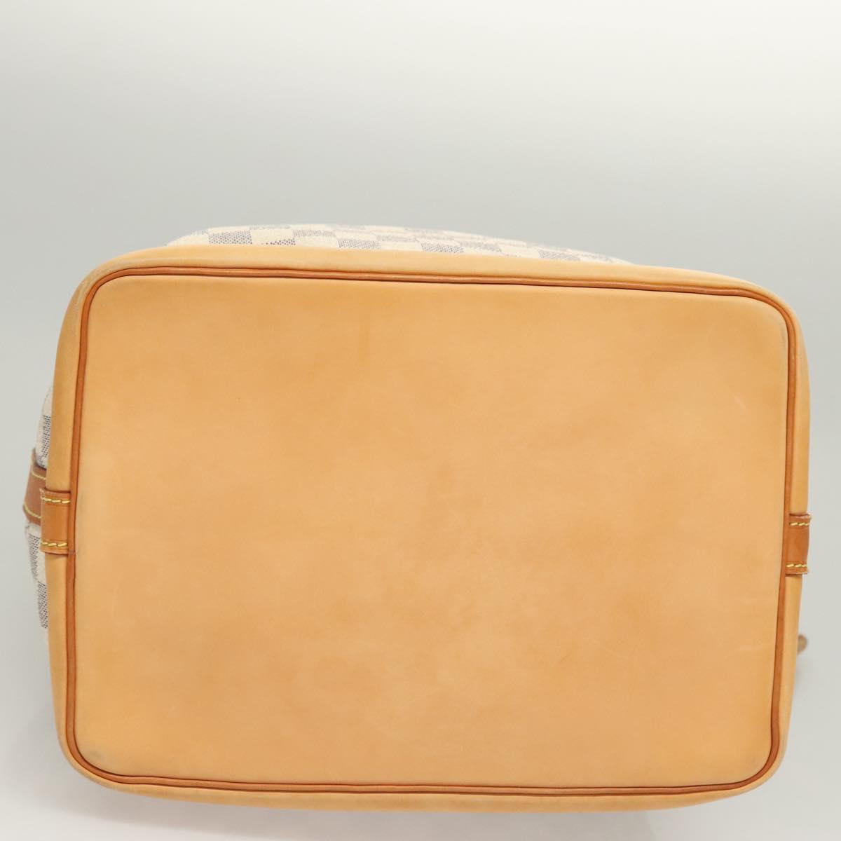 Louis Vuitton Noe, White, Canvas, shoulder