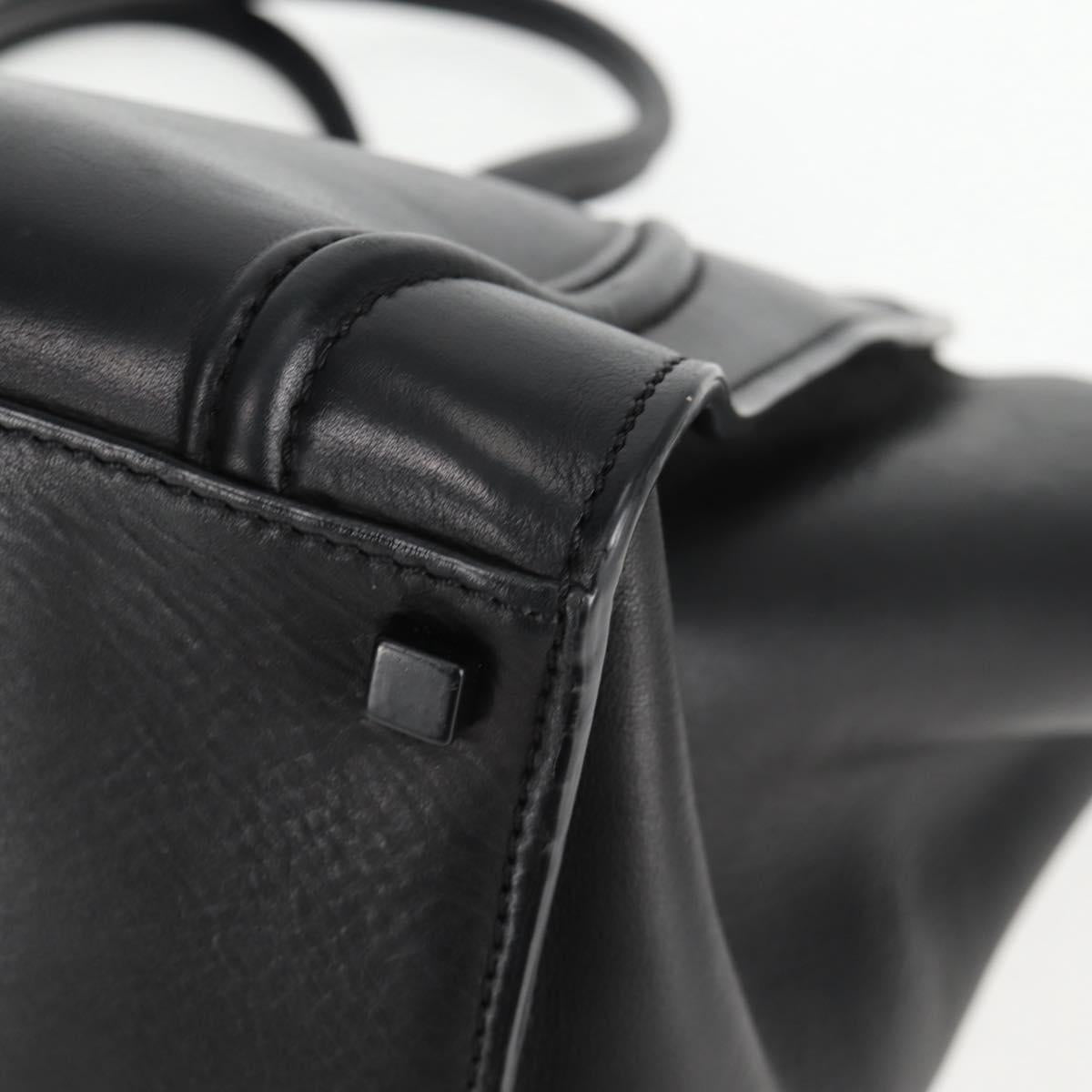 Céline Luggage Phantom, Black, Leather, tote