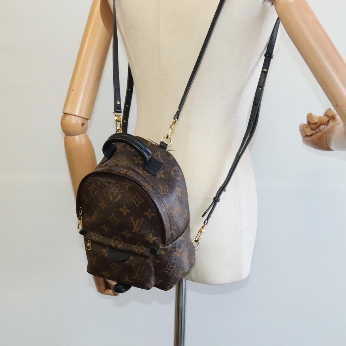 Louis Vuitton Palm Springs mini, Brown, Canvas, backpack
